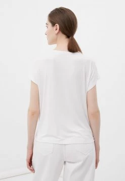 Finn Flare Damen T-Shirt Basic - White -Finn Flare Verkaufsladen 0139ff84e2064ed5b90f03eada343b09