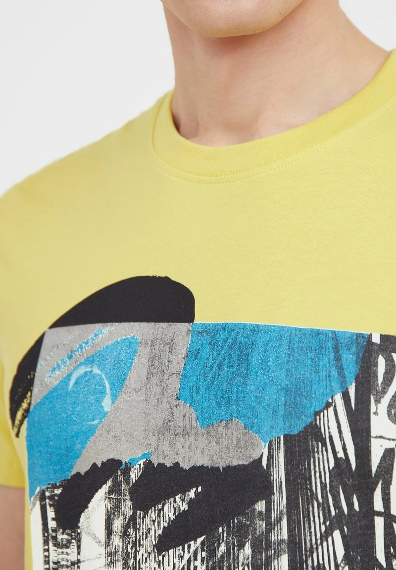 Finn Flare Herren T-Shirt Print - Yellow 8 Finn Flare Herren T-Shirt Print - Yellow – Bild 6