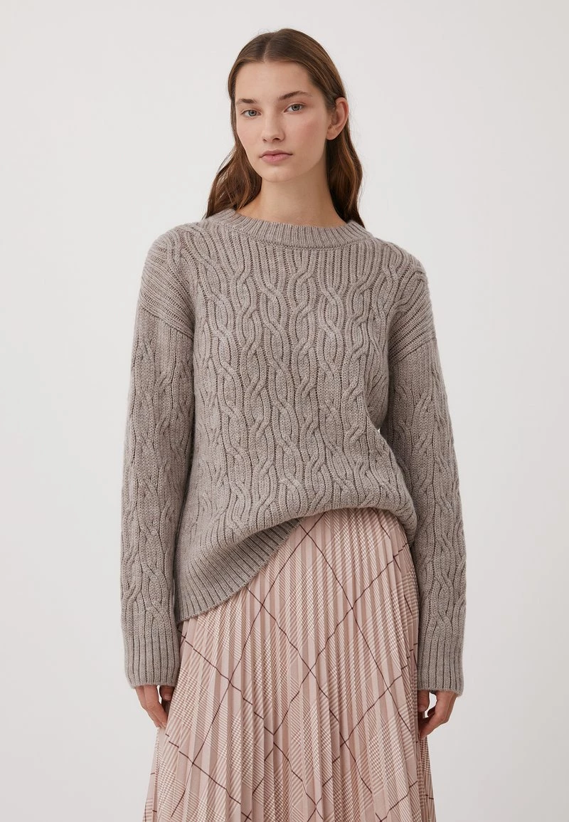 Finn Flare Damen RUNDHALS - Strickpullover - Beige 3 Finn Flare Damen RUNDHALS - Strickpullover - Beige