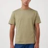 Finn Flare Herren T-Shirt Basic - Olive-green -Finn Flare Verkaufsladen 01df8807e5004bb3bcf3aaf270a7ea50
