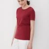 Finn Flare Damen T-Shirt Basic - Dark Red -Finn Flare Verkaufsladen 026949b50b3947c295addadec326745e