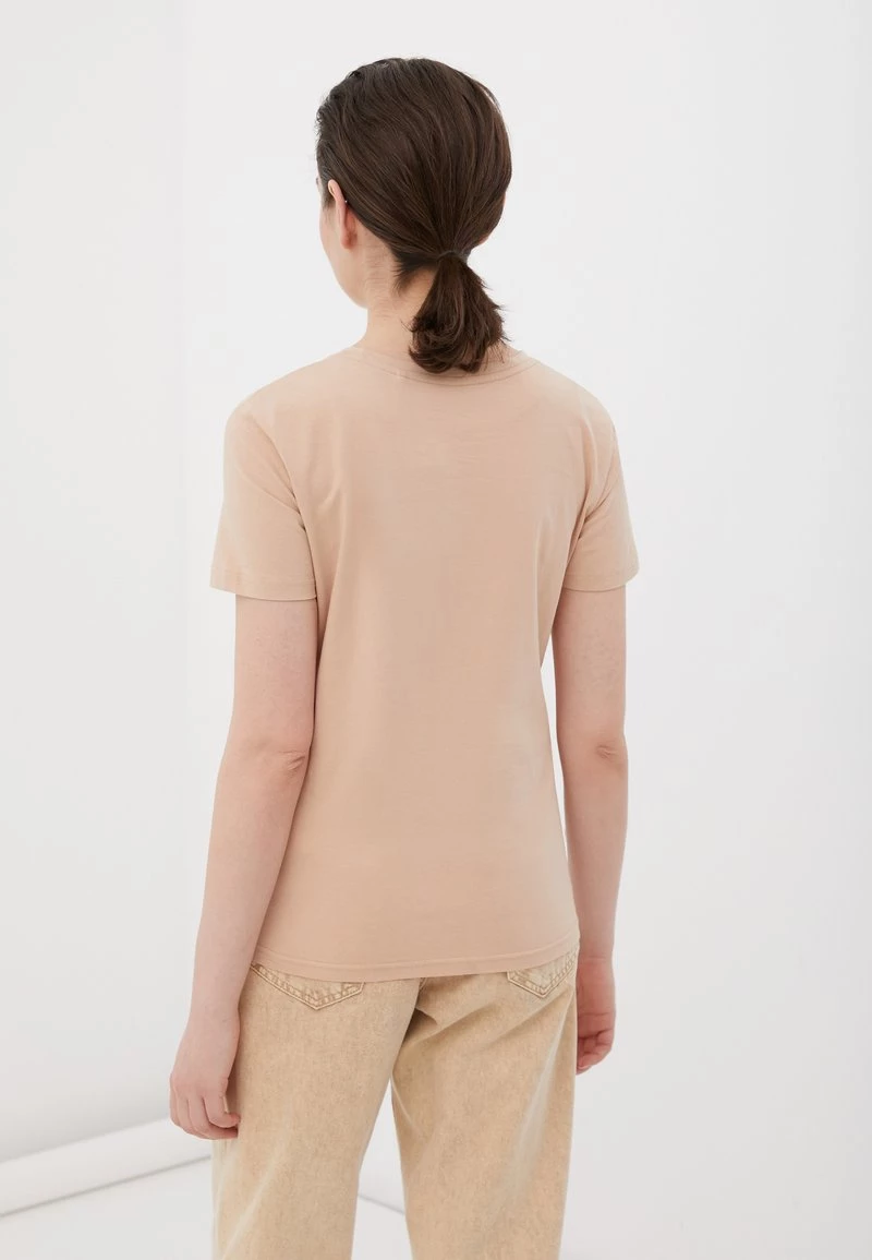 Finn Flare Damen T-Shirt Basic - Beige Pink 5 Finn Flare Damen T-Shirt Basic - Beige Pink – Bild 3