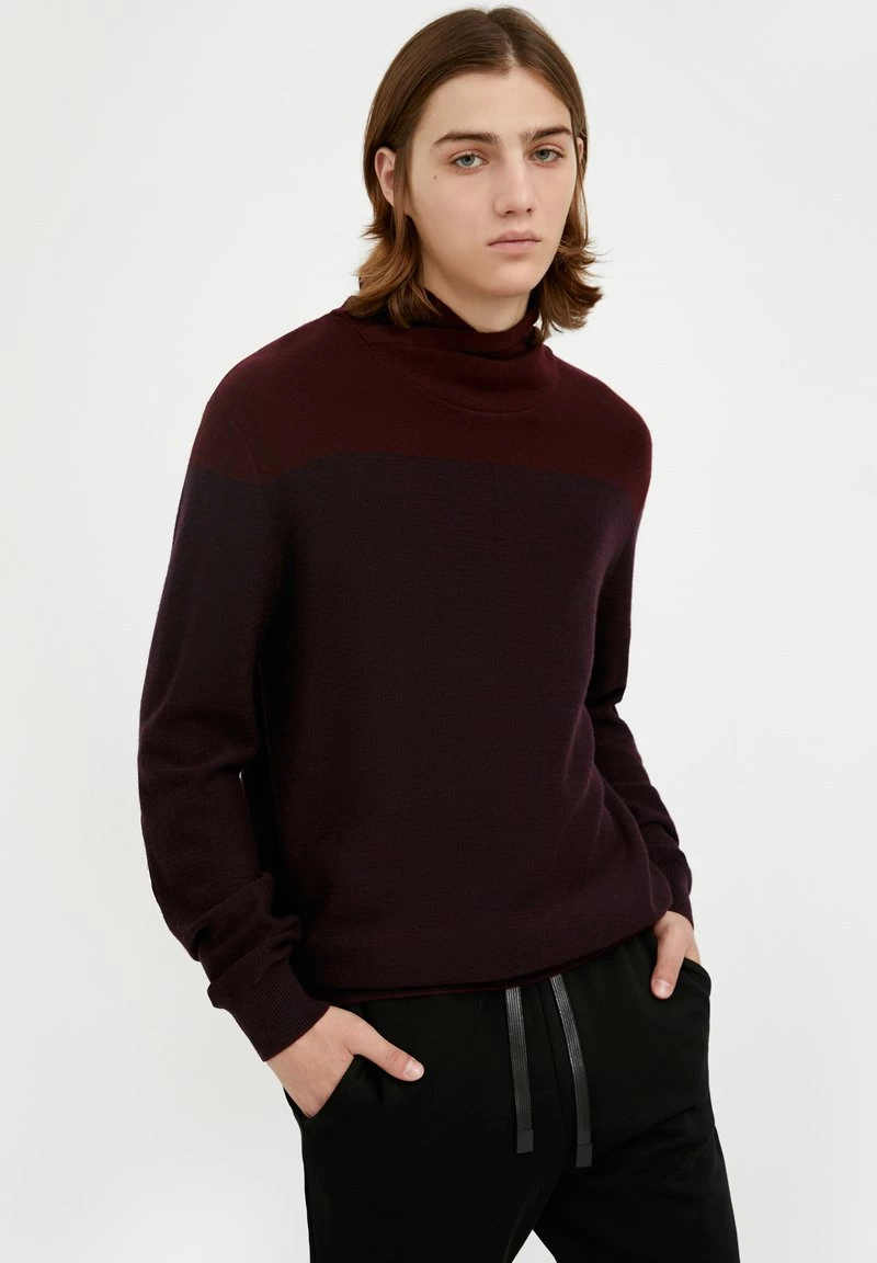Finn Flare Herren Strickpullover - Dark Red 3 Finn Flare Herren Strickpullover - Dark Red