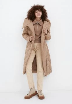 Finn Flare Damen Wintermantel - Dark Beige
