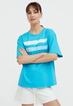 Finn Flare T-Shirt Print - Turquois | Damen