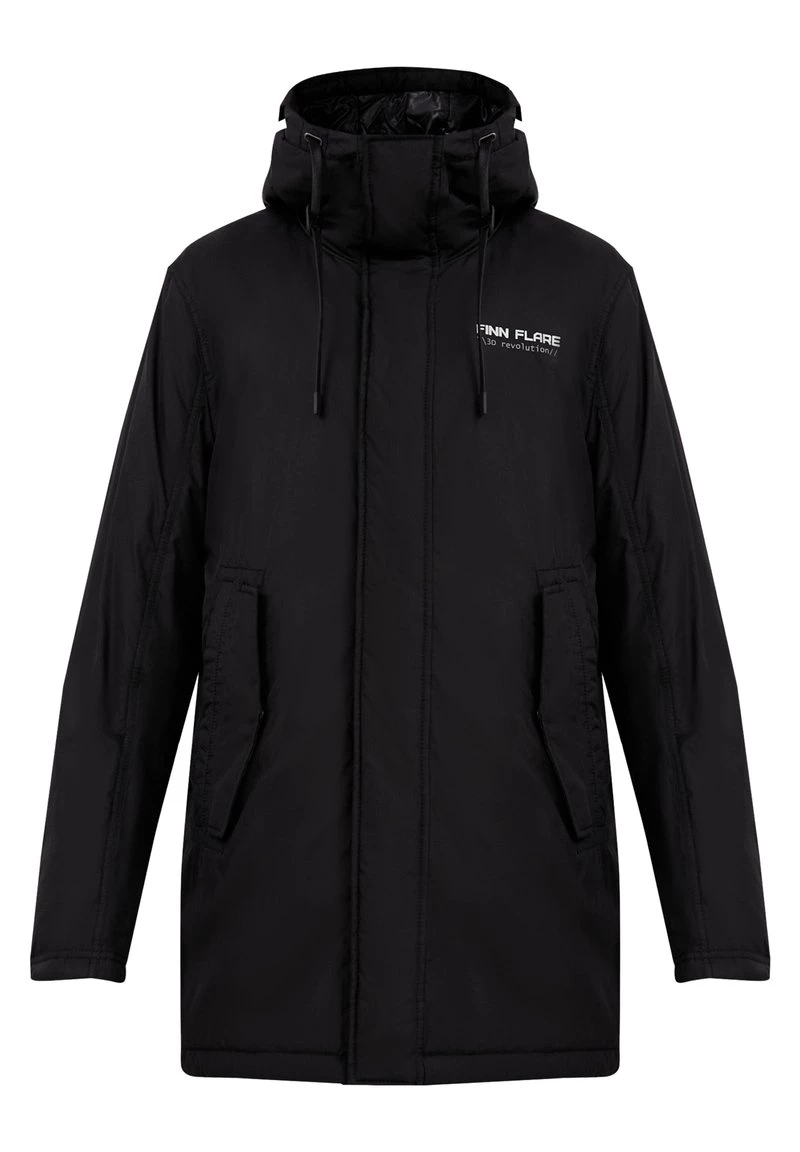Finn Flare Herren Wintermantel - Black 3 Finn Flare Herren Wintermantel - Black