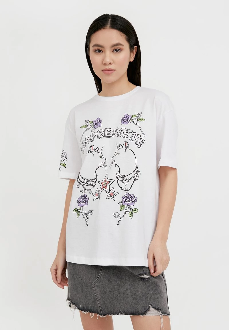 Finn Flare T-Shirt Print - White | Damen 6 Finn Flare T-Shirt Print - White | Damen – Bild 4