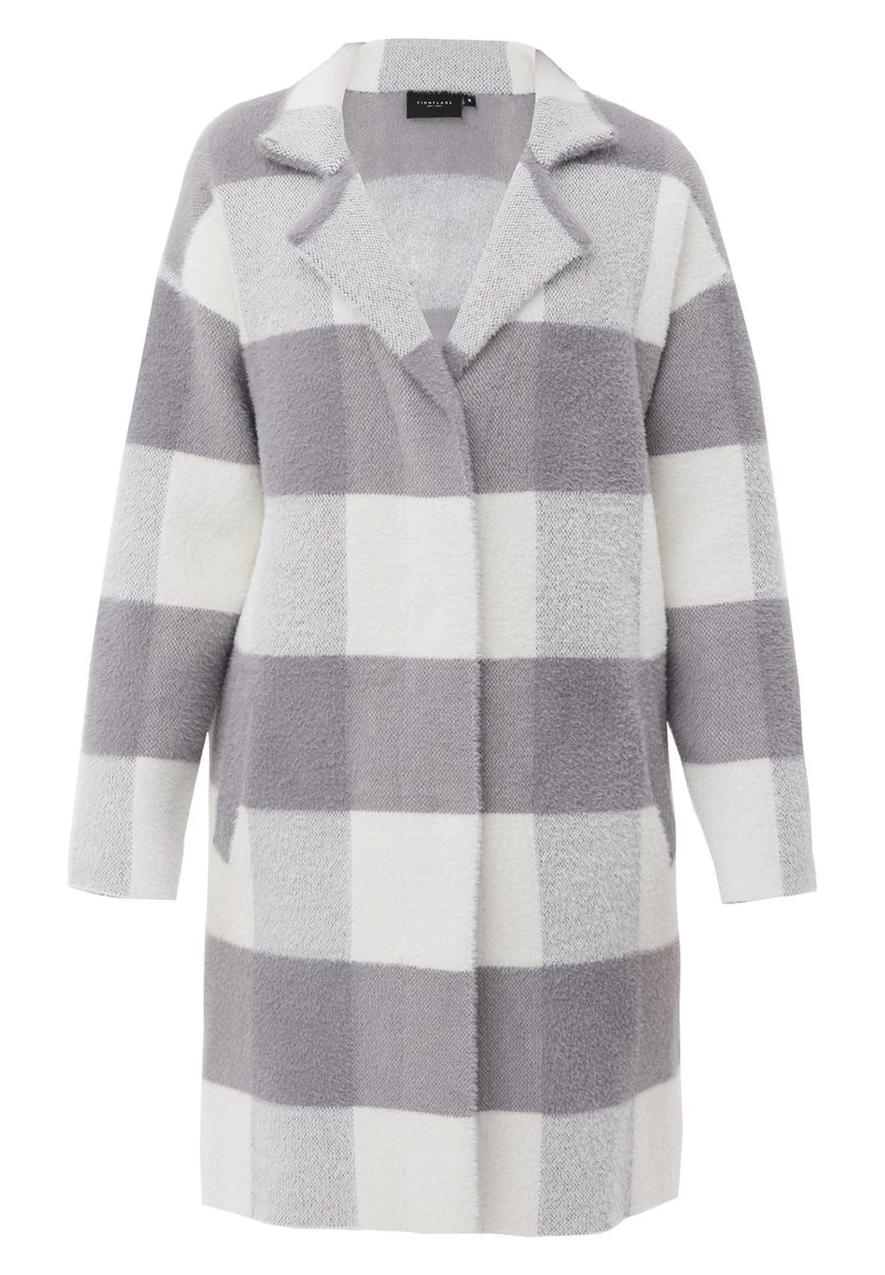 Finn Flare Damen Klassischer Mantel - Grey/white 9 Finn Flare Damen Klassischer Mantel - Grey/white – Bild 7