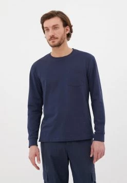Finn Flare Herren Langarmshirt - Dark Blue