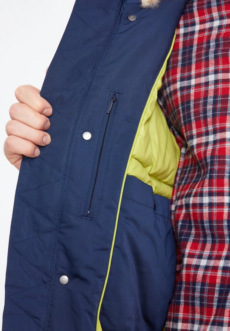 Finn Flare Herren Daunenmantel - Dark Blue 6 Finn Flare Herren Daunenmantel - Dark Blue – Bild 4