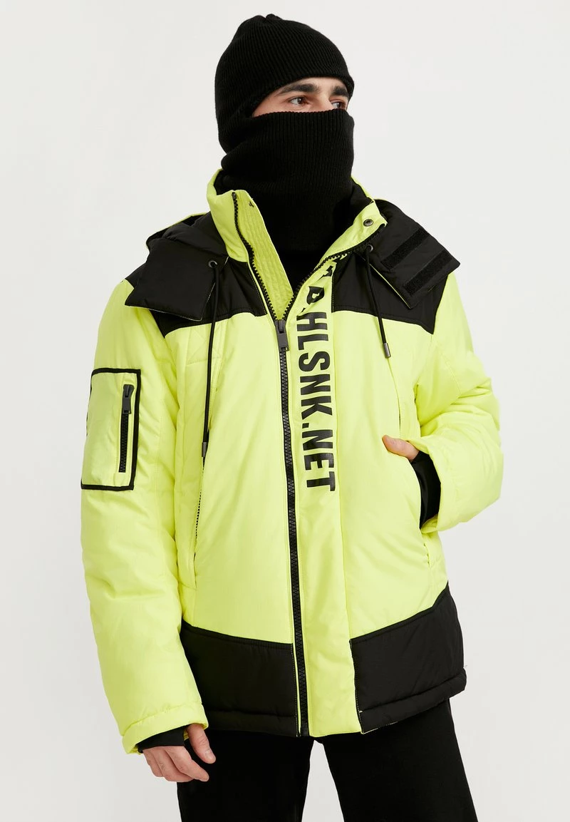Finn Flare Herren Winterjacke - Neon Yellow 3 Finn Flare Herren Winterjacke - Neon Yellow