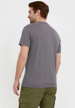 Finn Flare Herren T-Shirt Basic - Dark Grey Melange -Finn Flare Verkaufsladen 08668756861d4678970214b9228e1c9a