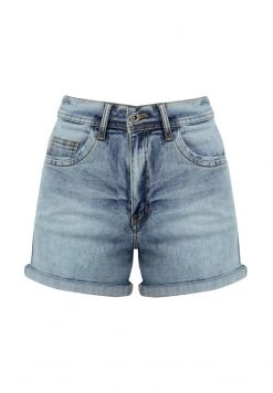 Finn Flare Damen Jeans Shorts - Light Blue -Finn Flare Verkaufsladen 089d13bd49f547f28db7817f6cefa632