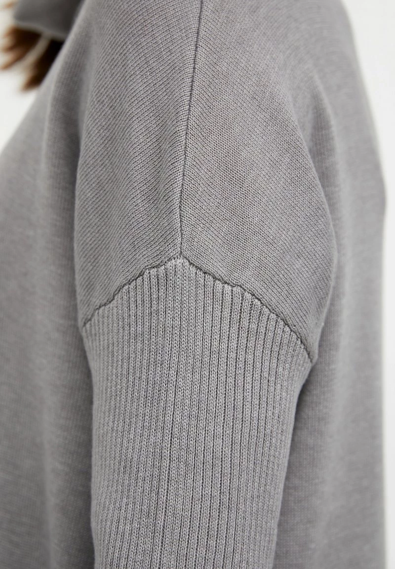 Finn Flare Damen Strickkleid - Grey Melange 8 Finn Flare Damen Strickkleid - Grey Melange – Bild 6