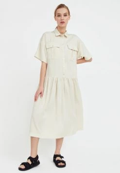 Finn Flare Blusenkleid - Beige | Damen