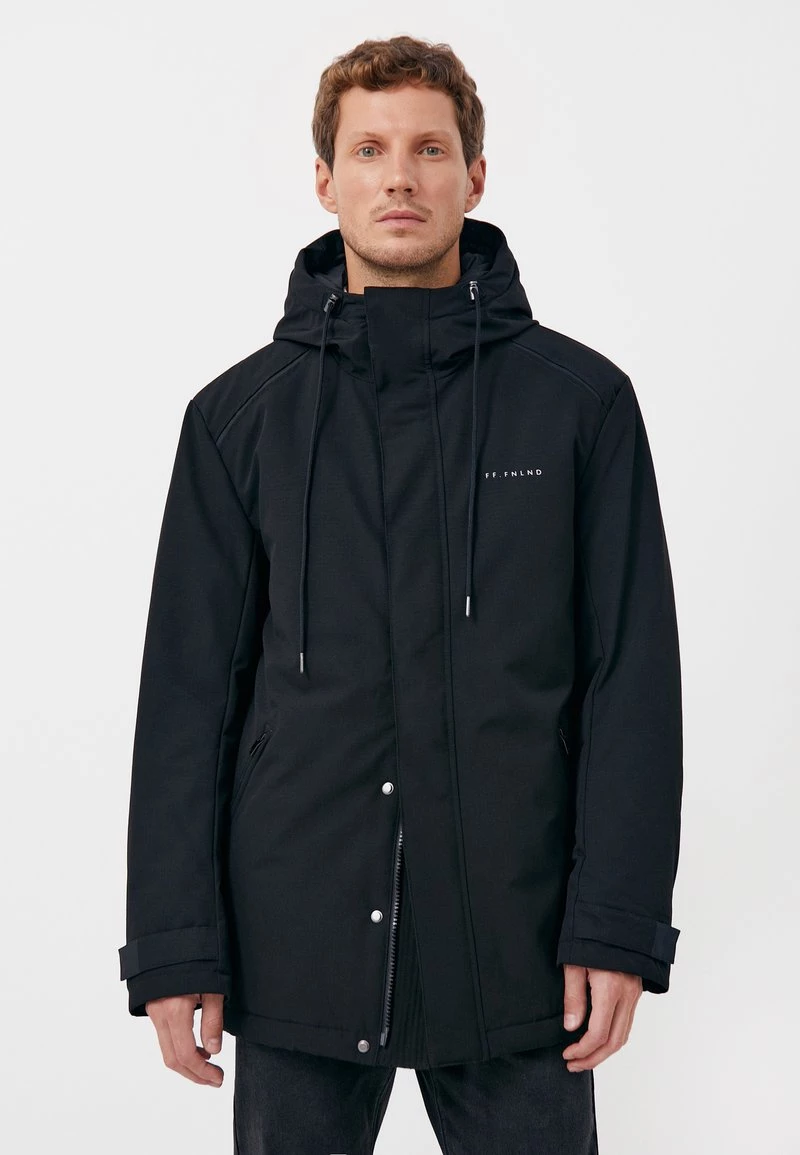 Finn Flare Herren Wintermantel - Black 3 Finn Flare Herren Wintermantel - Black