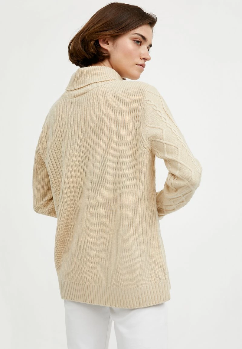 Finn Flare Damen Strickpullover - Beige 5 Finn Flare Damen Strickpullover - Beige – Bild 3