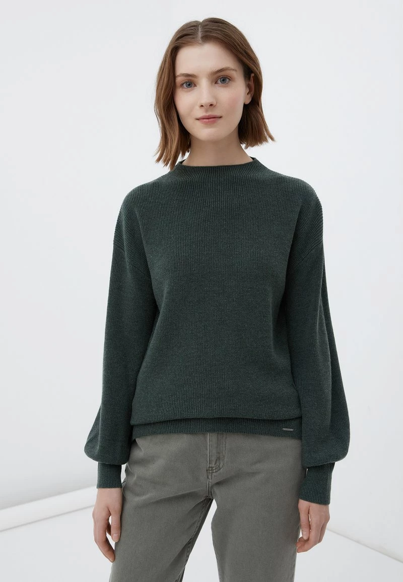 Finn Flare Damen Strickpullover - Dark Green 4 Finn Flare Damen Strickpullover - Dark Green – Bild 2