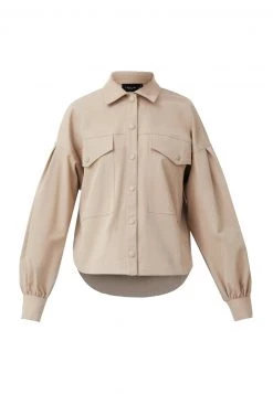 Finn Flare Damen Hemdbluse - Beige -Finn Flare Verkaufsladen 0cf387202b6f4d088a298a23750ca765