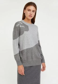 Finn Flare Strickpullover - Grey Melange | Damen
