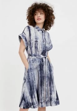 Finn Flare Damen Blusenkleid - Dark Blue