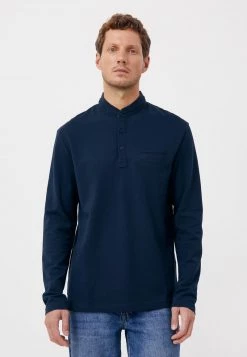 Finn Flare Herren Langarmshirt - Dark Blue