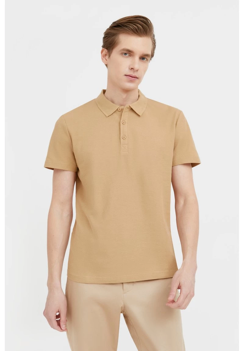 Finn Flare Herren Poloshirt - Beige 3 Finn Flare Herren Poloshirt - Beige