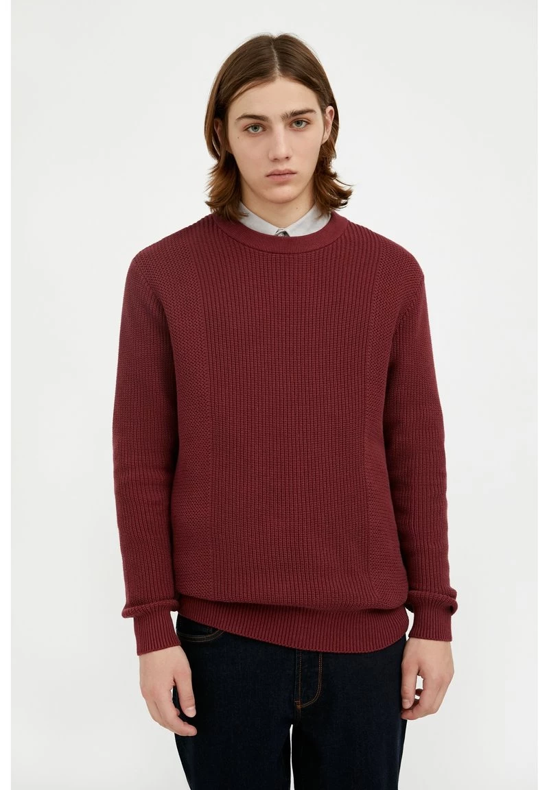 Finn Flare Herren Strickpullover - Dark Red 3 Finn Flare Herren Strickpullover - Dark Red