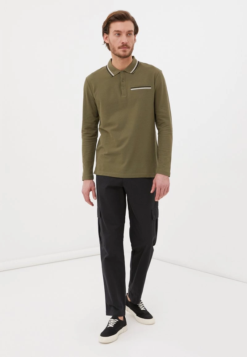 Finn Flare Herren Poloshirt - Dark Green 4 Finn Flare Herren Poloshirt - Dark Green – Bild 2