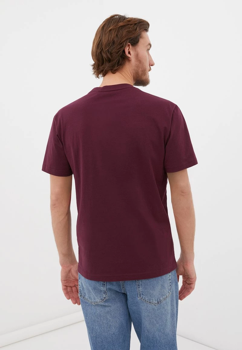 Finn Flare T-Shirt Basic - Darkred | Herren 5 Finn Flare T-Shirt Basic - Darkred | Herren – Bild 3