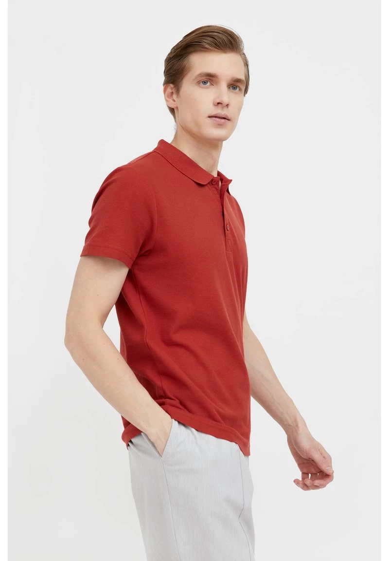 Finn Flare Herren Poloshirt - Red Brown 6 Finn Flare Herren Poloshirt - Red Brown – Bild 4