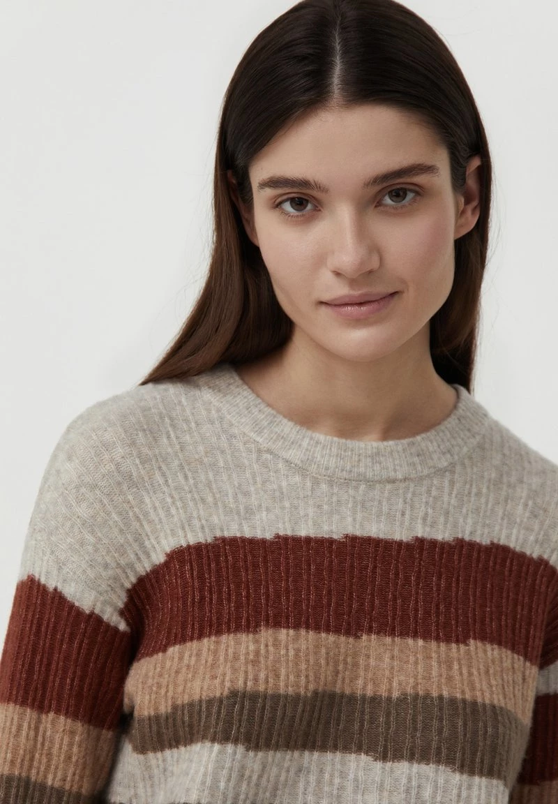 Finn Flare Damen RUNDHALS - Strickpullover - Beige 6 Finn Flare Damen RUNDHALS - Strickpullover - Beige – Bild 4