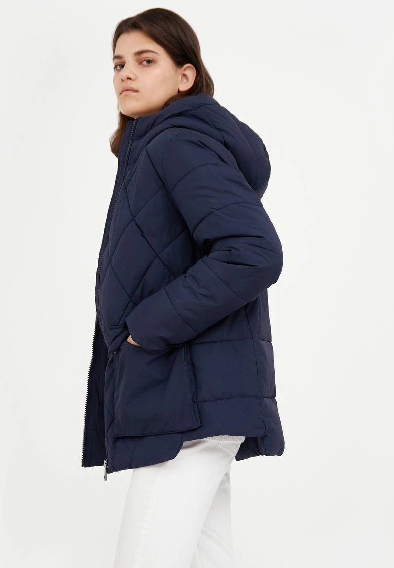 Finn Flare Damen Wintermantel - Dark Blue 6 Finn Flare Damen Wintermantel - Dark Blue – Bild 4