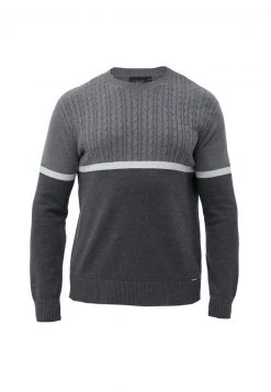 Finn Flare Herren Strickpullover - Dark Grey -Finn Flare Verkaufsladen 12977b768f454584ab69ac0e4f51047c