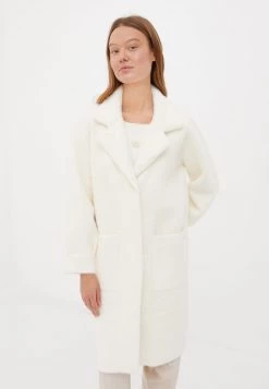 Finn Flare Damen Klassischer Mantel - Beige