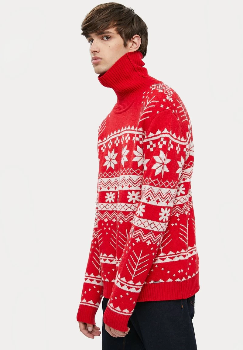 Finn Flare Strickpullover - Red | Herren 6 Finn Flare Strickpullover - Red | Herren – Bild 4