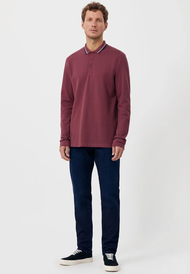 Finn Flare Herren Poloshirt - Dark Red 4 Finn Flare Herren Poloshirt - Dark Red – Bild 2