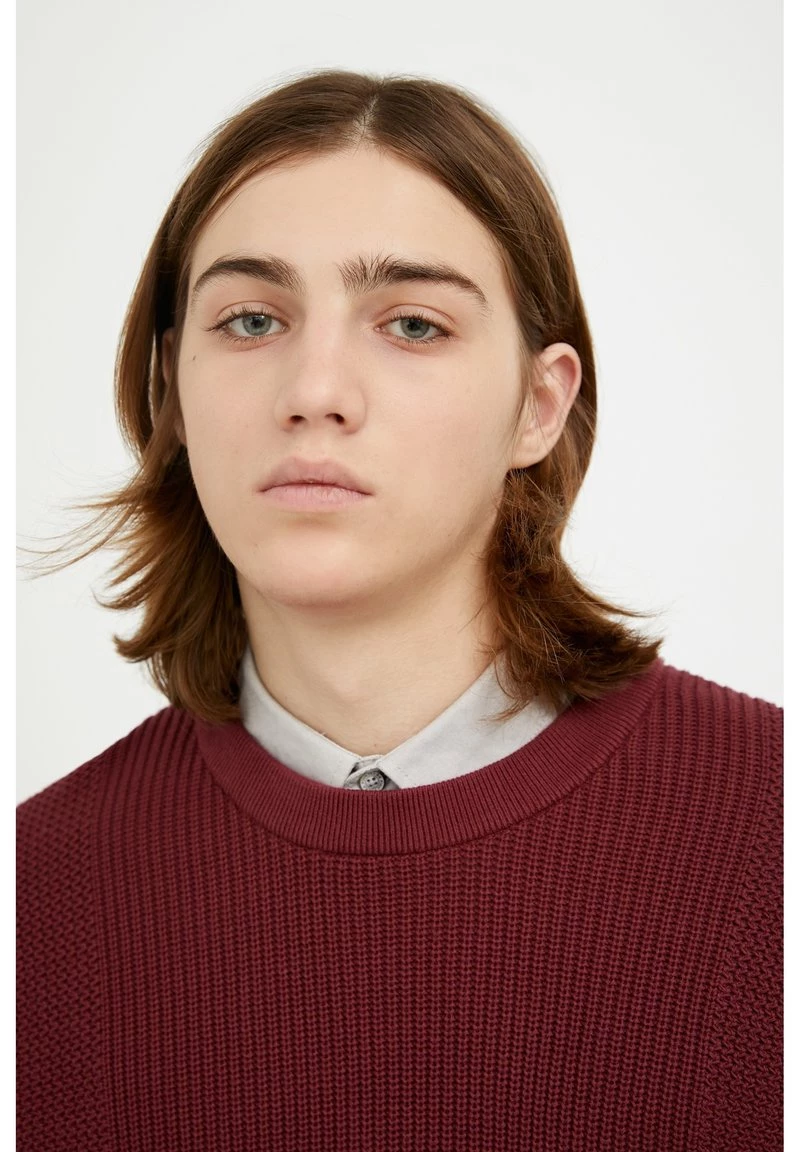 Finn Flare Herren Strickpullover - Dark Red 6 Finn Flare Herren Strickpullover - Dark Red – Bild 4