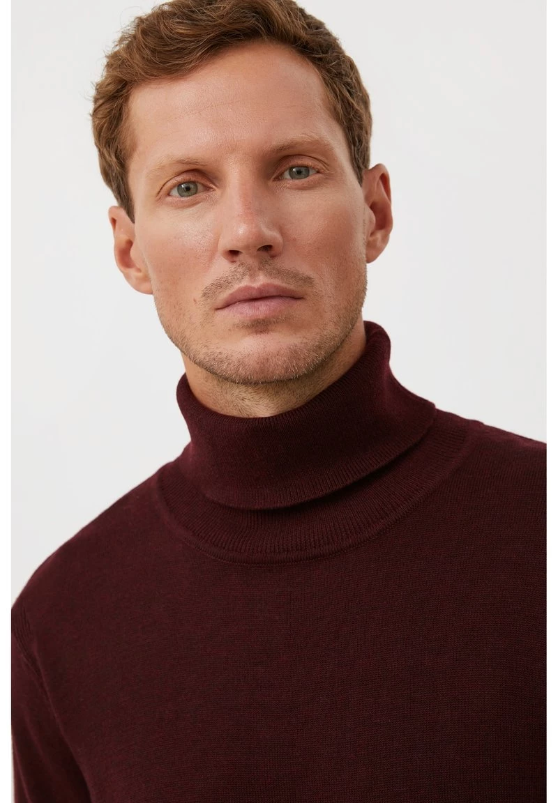 Finn Flare Herren Strickpullover - Dark Red 8 Finn Flare Herren Strickpullover - Dark Red – Bild 6