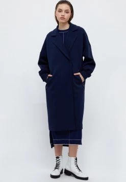 Finn Flare Damen Klassischer Mantel - Dark Blue