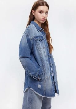 Finn Flare Damen Kurzmantel - Light Blue -Finn Flare Verkaufsladen 15280e3ca3b64b3cbdcb408a2ca88ef1