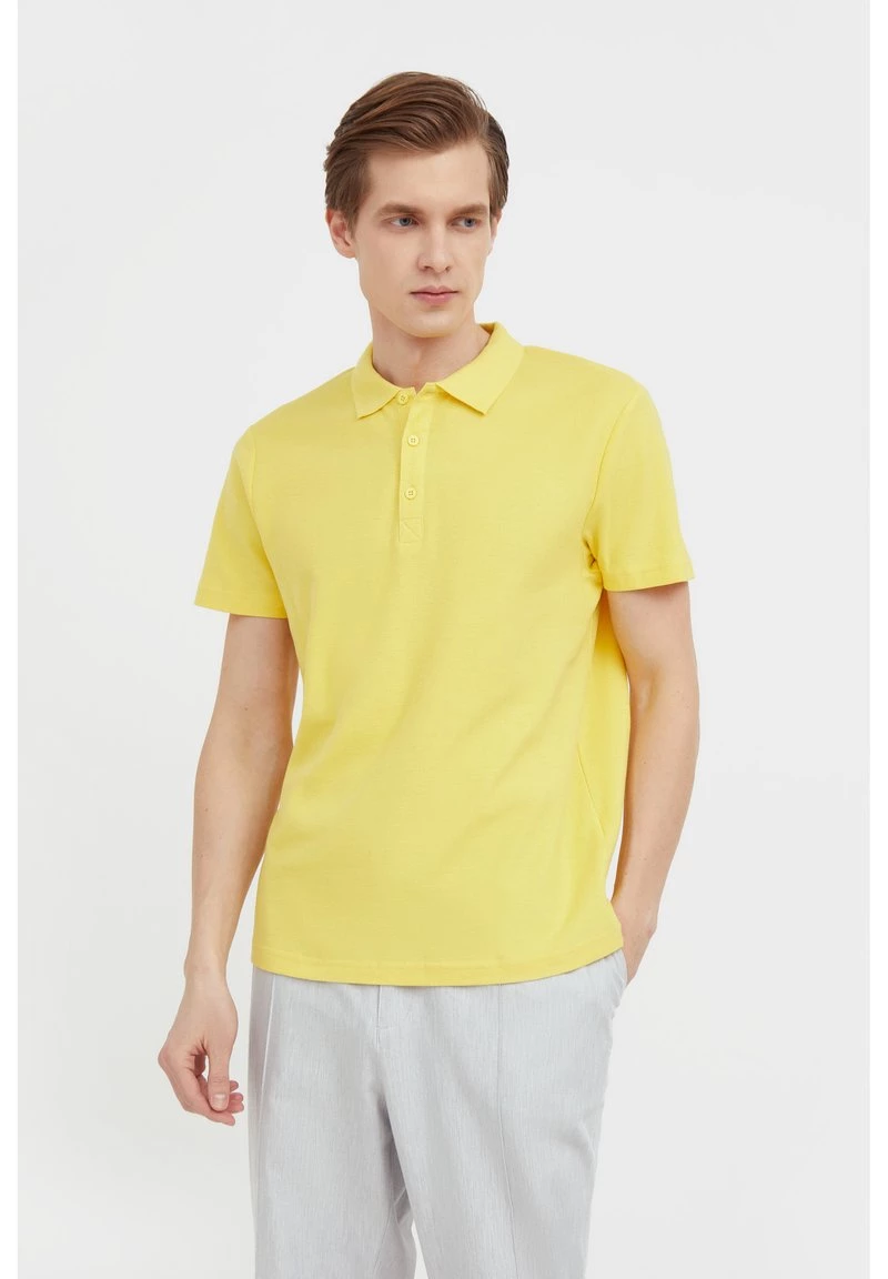 Finn Flare Herren Poloshirt - Yellow 3 Finn Flare Herren Poloshirt - Yellow