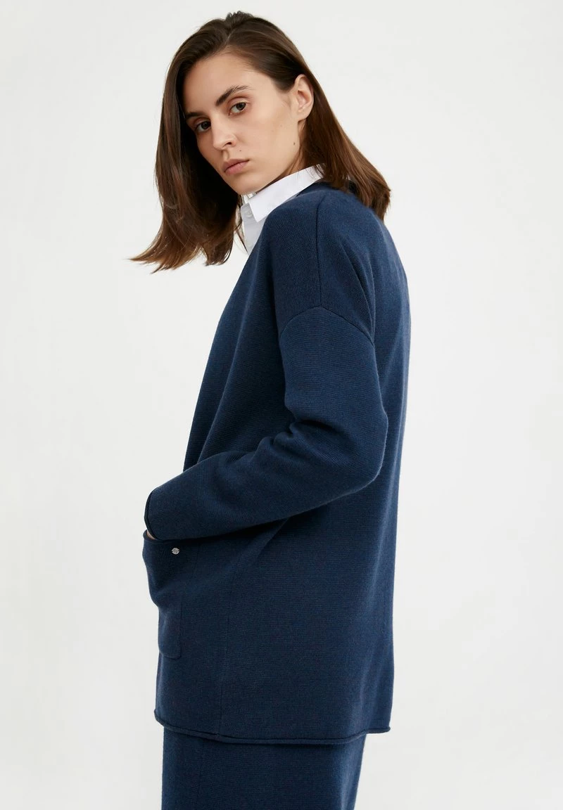Finn Flare Damen Strickjacke - Dark Blue Melange 5 Finn Flare Damen Strickjacke - Dark Blue Melange – Bild 3