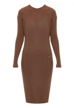 Finn Flare Damen Etuikleid - Dark Beige -Finn Flare Verkaufsladen 160711e14ff34e49bfafef1b405afe5a