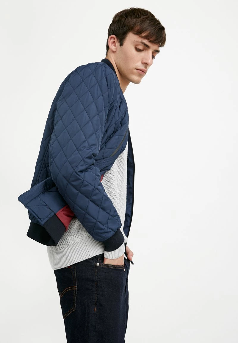 Finn Flare Herren Bomberjacke - Dark Blue 6 Finn Flare Herren Bomberjacke - Dark Blue – Bild 4