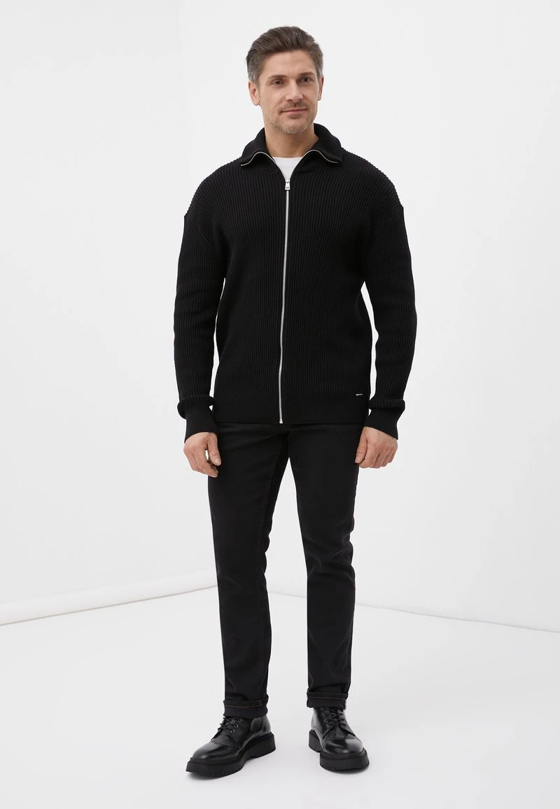 Finn Flare Herren Strickjacke - Black 4 Finn Flare Herren Strickjacke - Black – Bild 2