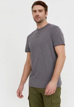 Finn Flare Herren T-Shirt Basic - Dark Grey Melange -Finn Flare Verkaufsladen 16ae07d3a3b94cd7a3acfc602ced33d3