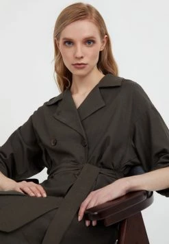 Finn Flare Damen Blusenkleid - Dark Green -Finn Flare Verkaufsladen 176c0faaa1b84820bd2f33c72ae130fb