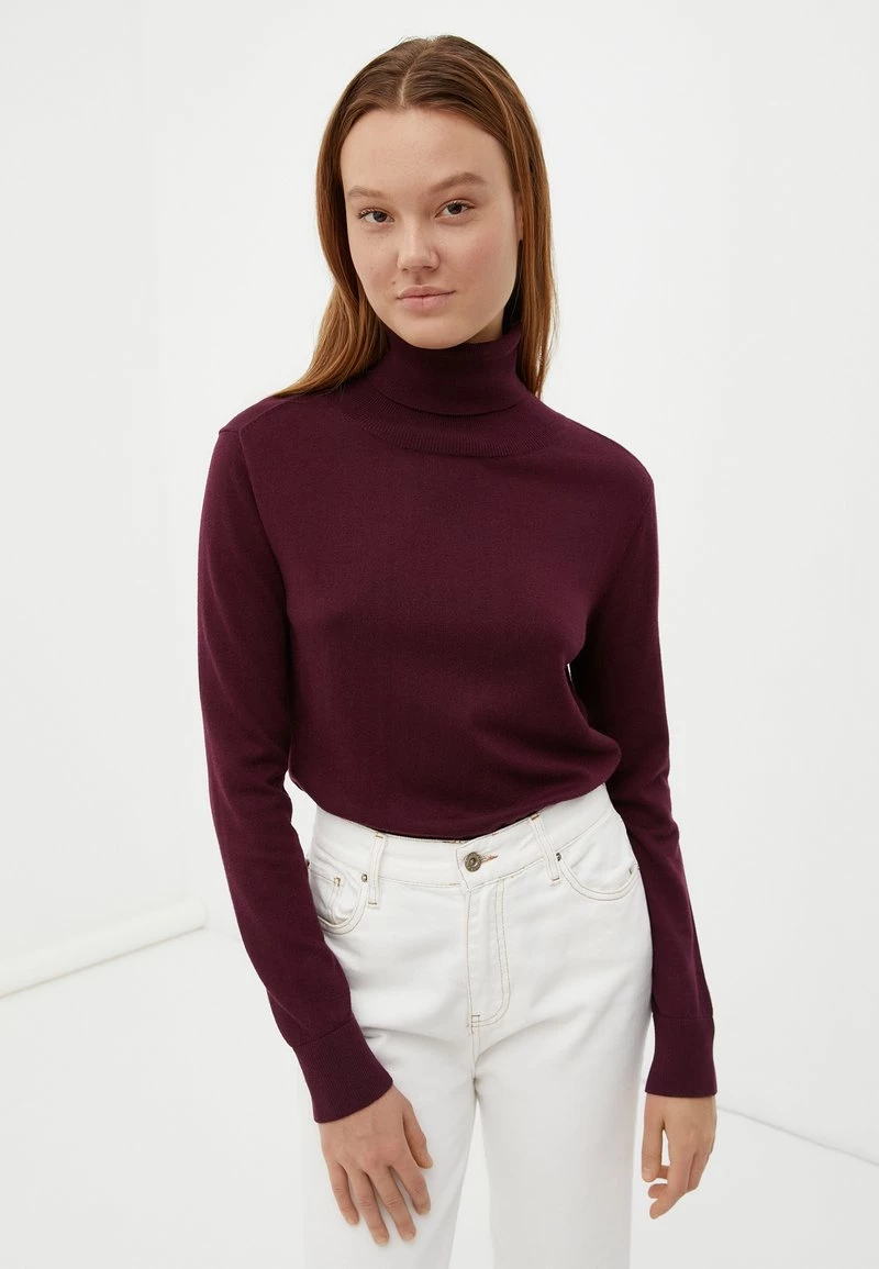 Finn Flare Damen Strickpullover - Dark Purple 3 Finn Flare Damen Strickpullover - Dark Purple