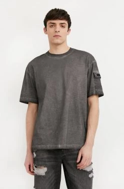Finn Flare T-Shirt Print - Dark Grey | Herren